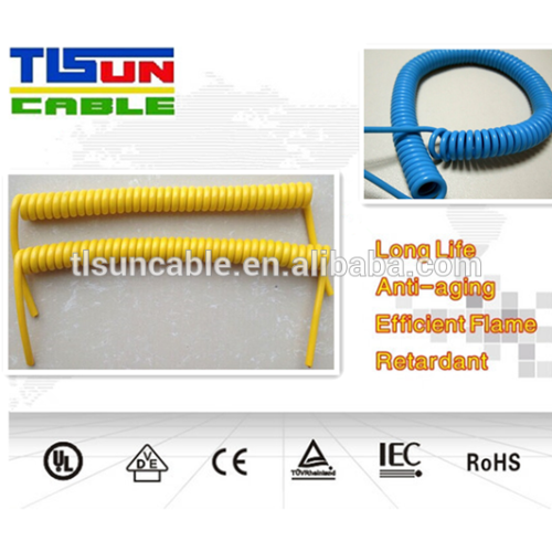 ROSH coiled power cord flexible spiral elasic cord